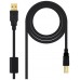 CABLE USB 2.0 A/M-B/M 5M NANOCABLE FERRITA (Espera 4 dias)