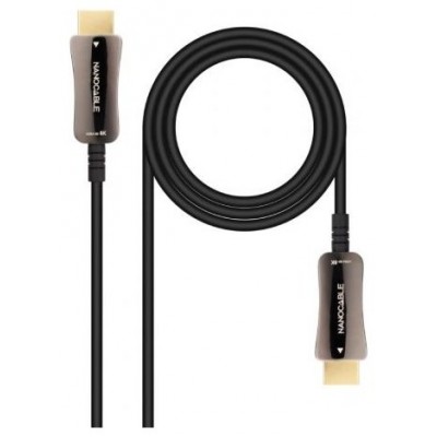 NANOCABLE CABLE HDMI V2.1 AOC 8K@60HZ 4K@120HZ 48GBPS A/M-A/M, NEGRO, 10 M