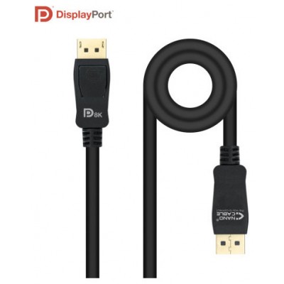 CABLE DISPLAYPORT V1.4 CERTIFICADO VESA DPM-DPM NEGRO