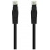 CABLE DE RED LATIGUILLO RJ45 UTP CAT6A AWG24 LSZH 0.30 M NEGRO NANOCABLE (Espera 4 dias)