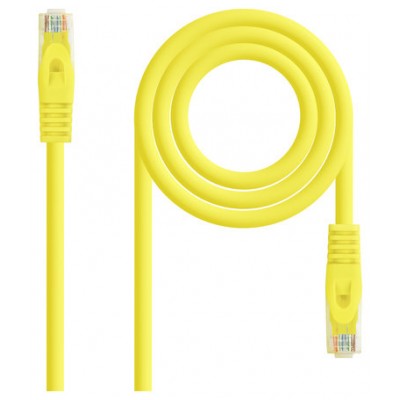 CABLE DE RED LATIGUILLO RJ45 UTP CAT6A AWG24 0.5 M AMARILLO NANOCABLE (Espera 4 dias)