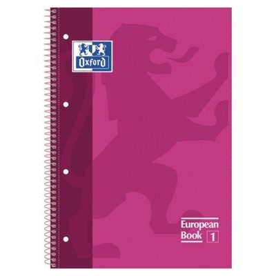 CUADERNO EUROPEANBOOK 1 TAPA EXTRADURA A4+ 80 HOJAS 5X5 COLOR FUCSIA OXFORD 100430270 (MIN5) (Espera 4 dias)