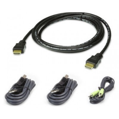 Aten 2L-7D02UHX4 cable para video, teclado y ratón (kvm) 1,8 m Negro (Espera 4 dias)