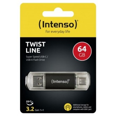 Intenso 3539490 Lápiz USB 3.2 64Gb Twist Line A+C