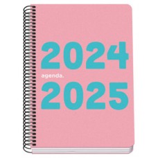 AGENDA ESCOLAR 2024-2025 TAMAÑO A5 TAPA POLIPROPILENO  SEMANA VISTA MEMORY BASIC ROSA DOHE 51760 (Espera 4 dias)