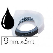 DYMO Cinta RELIEVE 9mm X 3mt para rotuladora Omega/junior color Negro