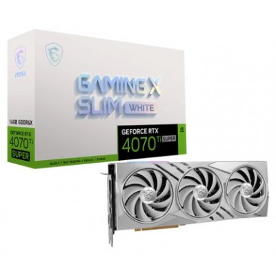 MSI GeForce RTX 4070 Ti SUPER 16G GAMING X SLIM WHITE NVIDIA 16 GB GDDR6X (Espera 4 dias)