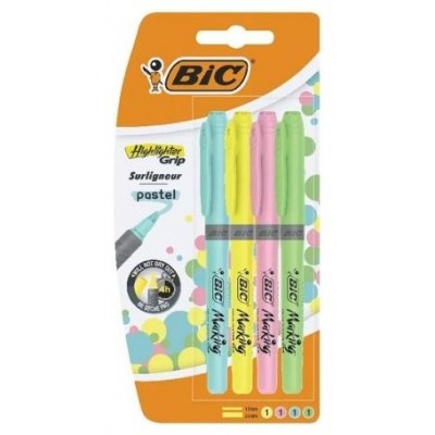 BLISTER 4 MARCADORES FLUORESCENTE COLORES PASTEL BIC 964859 (Espera 4 dias)