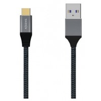 AISENS - CABLE USB 3.1 GEN2 ALUMINIO 10GBPS 3A, TIPO USB-C/M-A/M, GRIS, 0.5M