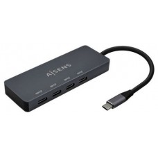 AISENS - HUB USB 3.2 GEN1 5G USB-C, USB-C/M-4xUSB-C/H, GRIS, 15CM