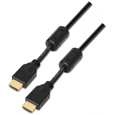 AISENS - CABLE HDMI ALTA VELOCIDAD / HEC CON FERRITA, A/M-A/M, NEGRO, 1.8M