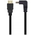 CABLE HDMI V2.0 ACODADO 4K 60HZ 18GBPS AM-AM NEGRO