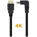 CABLE HDMI V2.0 ACODADO 4K 60HZ 18GBPS AM-AM NEGRO