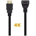 CABLE HDMI V2.0 ACODADO 4K 60HZ 18GBPS AM-AM NEGRO