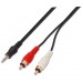 CABLE AUDIO ESTEREO JACK 3.5M-2XRCAM NEGRO 3.0M AISENS