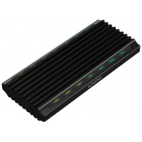 AISENS CAJA EXTERNA M.2 RGB GAMING ASM2-RGB011GR SATA/NVME A USB3.1 GEN2, NEGRA