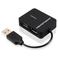 Conceptronic - Hub 4 Puertos USB 2.0 - Tamano compacto