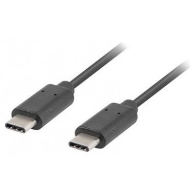 CABLE 2.0 LANBERG USB C MACHO/USB C MACHO 0.5M NEGRO