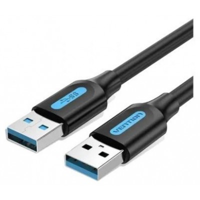 CABLE USB-A A USB-A M-M 1 M NEGRO VENTION (Espera 4 dias)