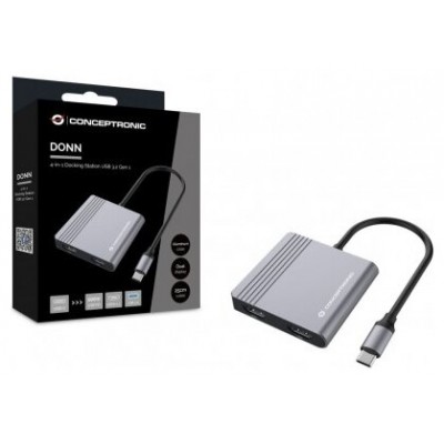 Docking Usb-c Conceptronic Donn013 A 2xhdmi 1xusb-a