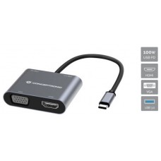 Docking Usb-c Conceptronic Donn016 1xhdmi 4k 1xvga