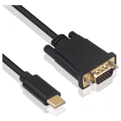 Ewent EC1052 adaptador de cable de vídeo 1,8 m USB Tipo C VGA (D-Sub) (Espera 4 dias)