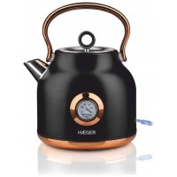 HERVIDOR DE AGUA HAEGER ART DECO BLACK 1.7L · (Espera 4 dias)