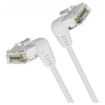 CABLE DE RED LATIGUILLO ACODADO RJ45 UTP CAT6A AWG32 1.5 M BLANCO VENTION (Espera 4 dias)