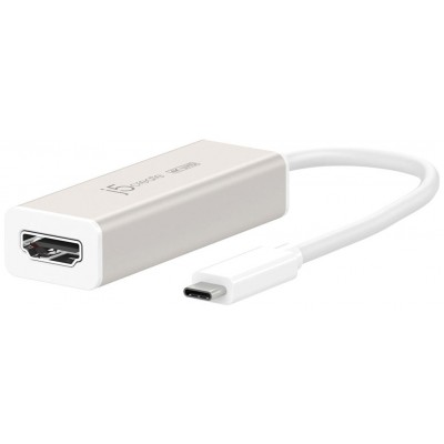 j5create JCA153 Adaptador gráfico USB 3840 x 2160 Pixeles Aluminio, Blanco (Espera 4 dias)