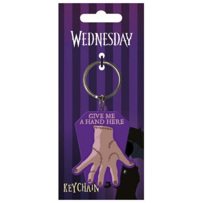 LLAVERO GOMA CHOCA LA MANO WEDNESDAY PYRAMID INTERNATIONAL RK39476C (Espera 4 dias)