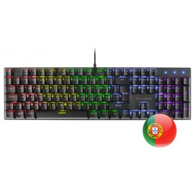 Mars Gaming MK422 Negro Teclado Gaming RGB Switch Mecánico Marrón Idioma Portugués (Espera 4 dias)