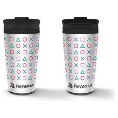 VASO DE VIAJE METÁLICO PLAYSTATION FORMAS PYRAMID MTM25995 (Espera 4 dias)