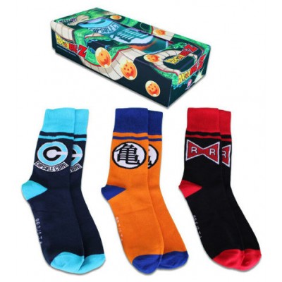 PACK DE 3 CALCETINES EN CAJA REGALO DRAGON BALL LOGOS TALLA 40-45 GEEK NA-9596 (Espera 4 dias)