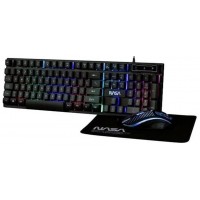 Kit GAMIN 3 en 1 TECLADO + RATON + ALFOMBRILLA de NASA PEGASUS (Espera 4 dias)