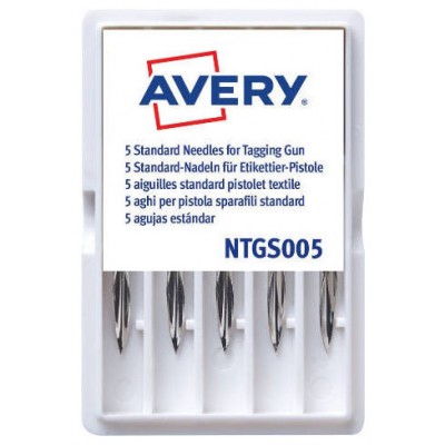 AGUJAS ESTÁNDAR CORTAS CON BASE DE PLÁSTICO AVERY NTGS005 (Espera 4 dias)