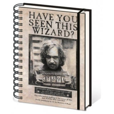 CUADERNO A5 CON ESPIRAL SIRIUS BLACK BUSCADO 21 X 15 CM PYRAMID INTERNATIONAL SR72252 (Espera 4 dias)