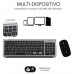 SUBBLIM Teclado con Ratón Bluetooth + 2.4G Combo Dual Prestige Extendido Gris/Negro (Espera 4 dias)