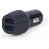 CARGADOR DE COCHE USB GEMBIRD DE 2 PUERTOS, 4,8 A, NEGRO