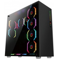 Caja Atx Semitorre Gaming Talius Avalon Cristal